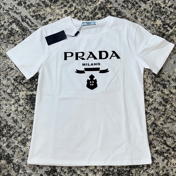 Prada Black and White Men's T-Shirt